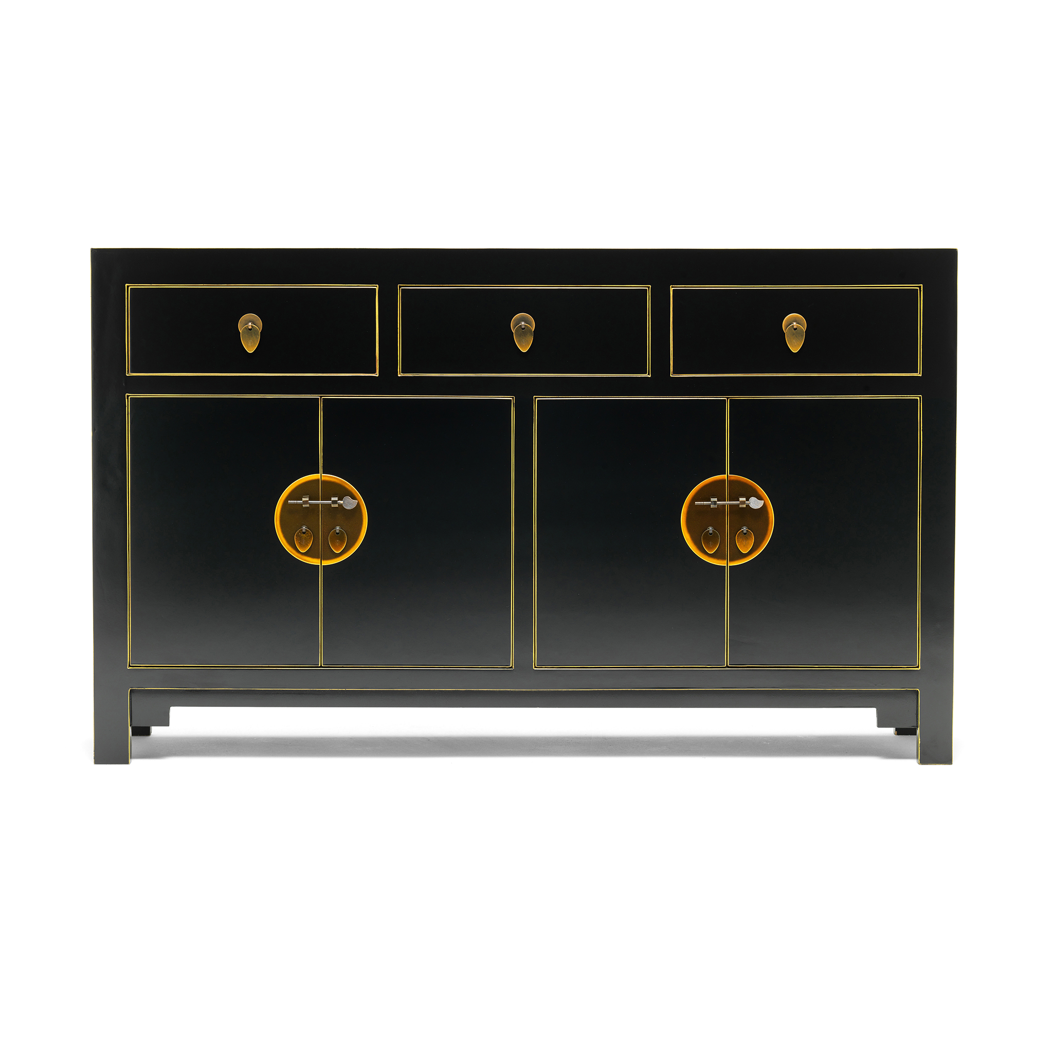 Qing black and gilt sideboard, large