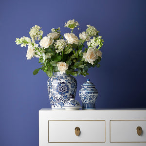 Blue and White Floral Ginger Jar - RETURN