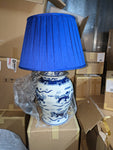 Kylian Giant Lamp with 50cm Royal Blue Lampshade