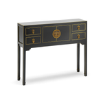 Qing black and gilt small console table