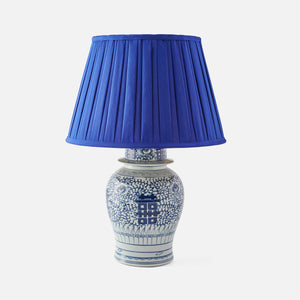 Large Blue and White Double Happiness Lamp Base