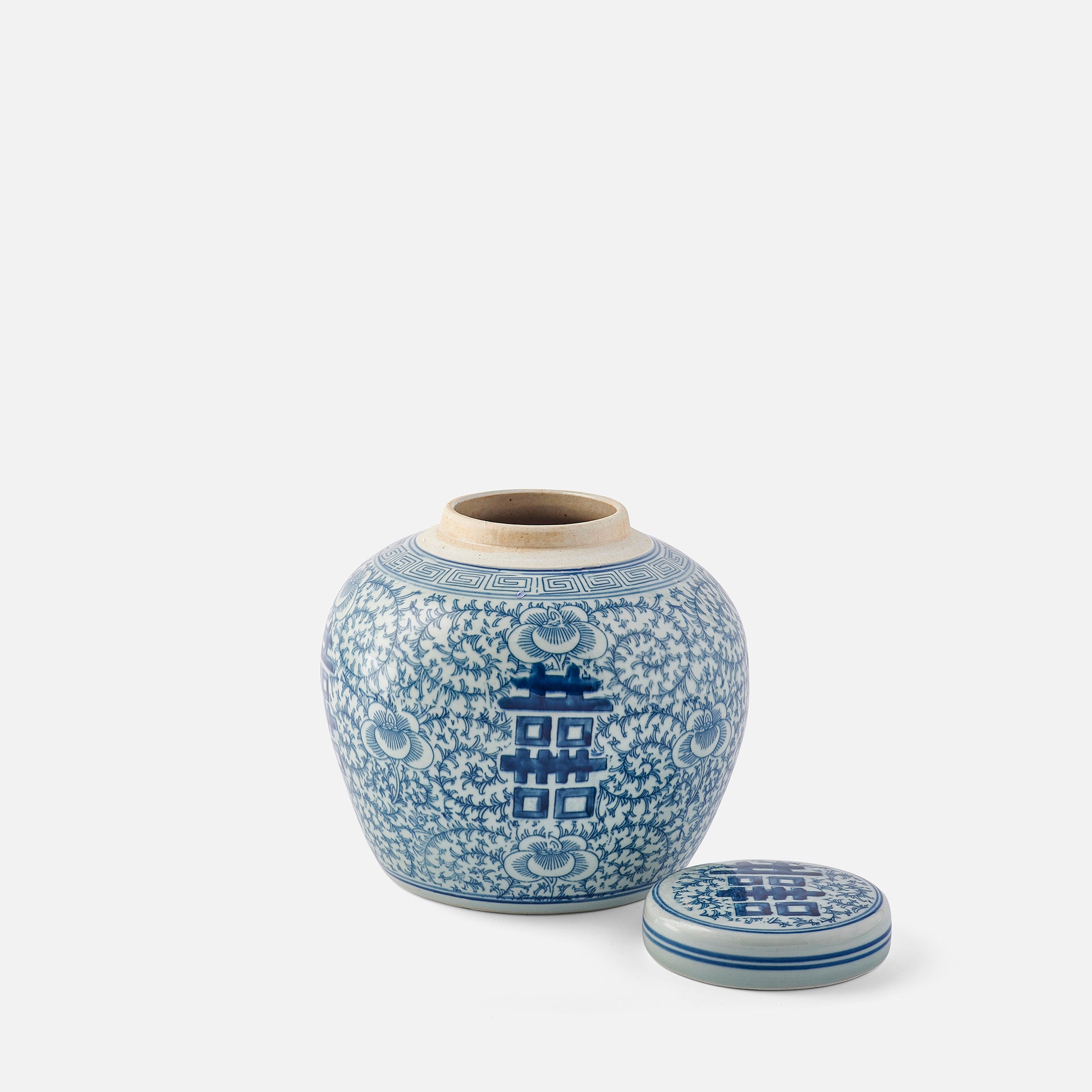 Blue and White Double Happiness Pot