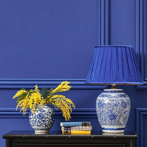 Blue and White Decorated Chrysanthemum Lamp
